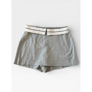 GALITA Gray Pinstriped Shorts Skort Size Medium NEW NWOT